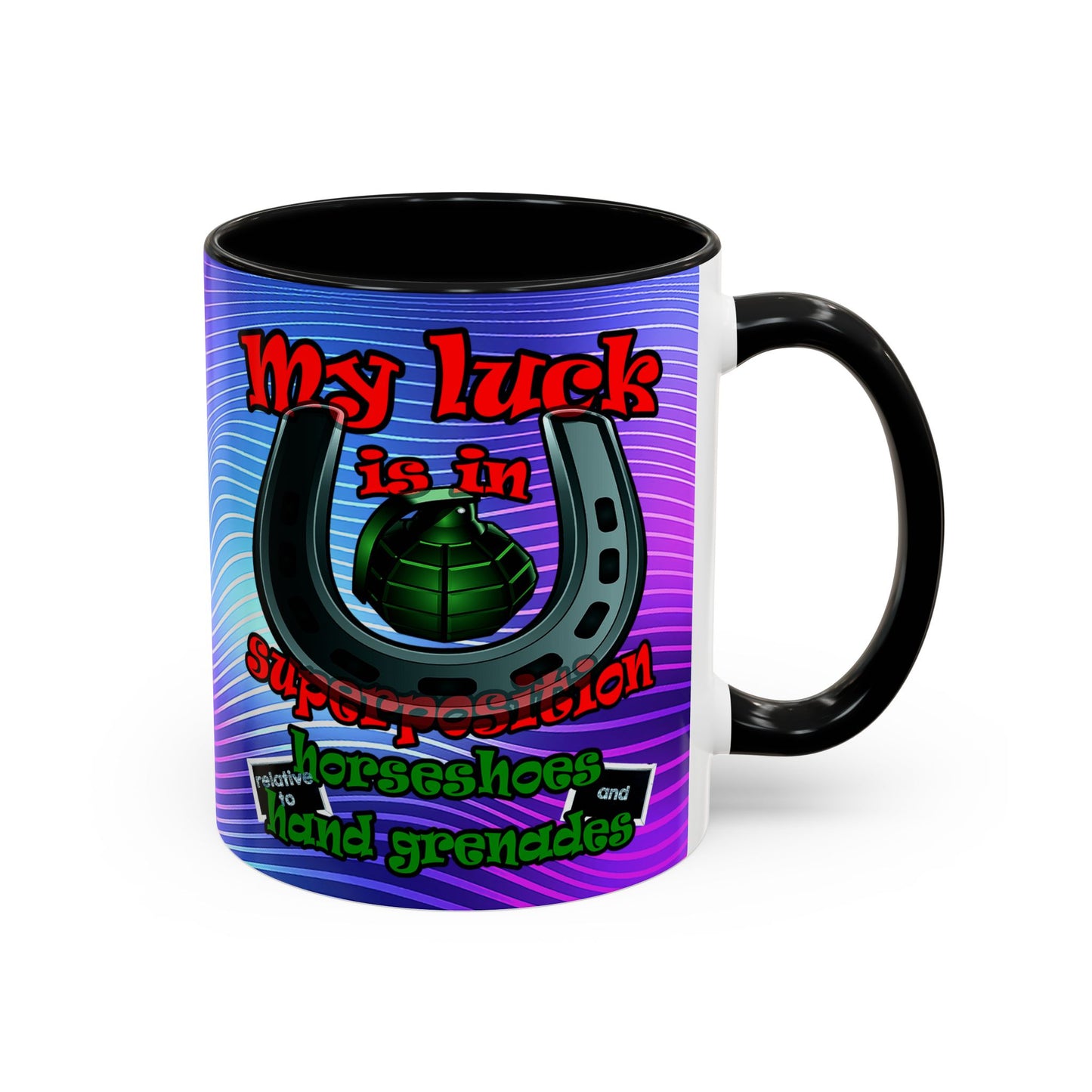my luck - Accent Mug (purple wave)