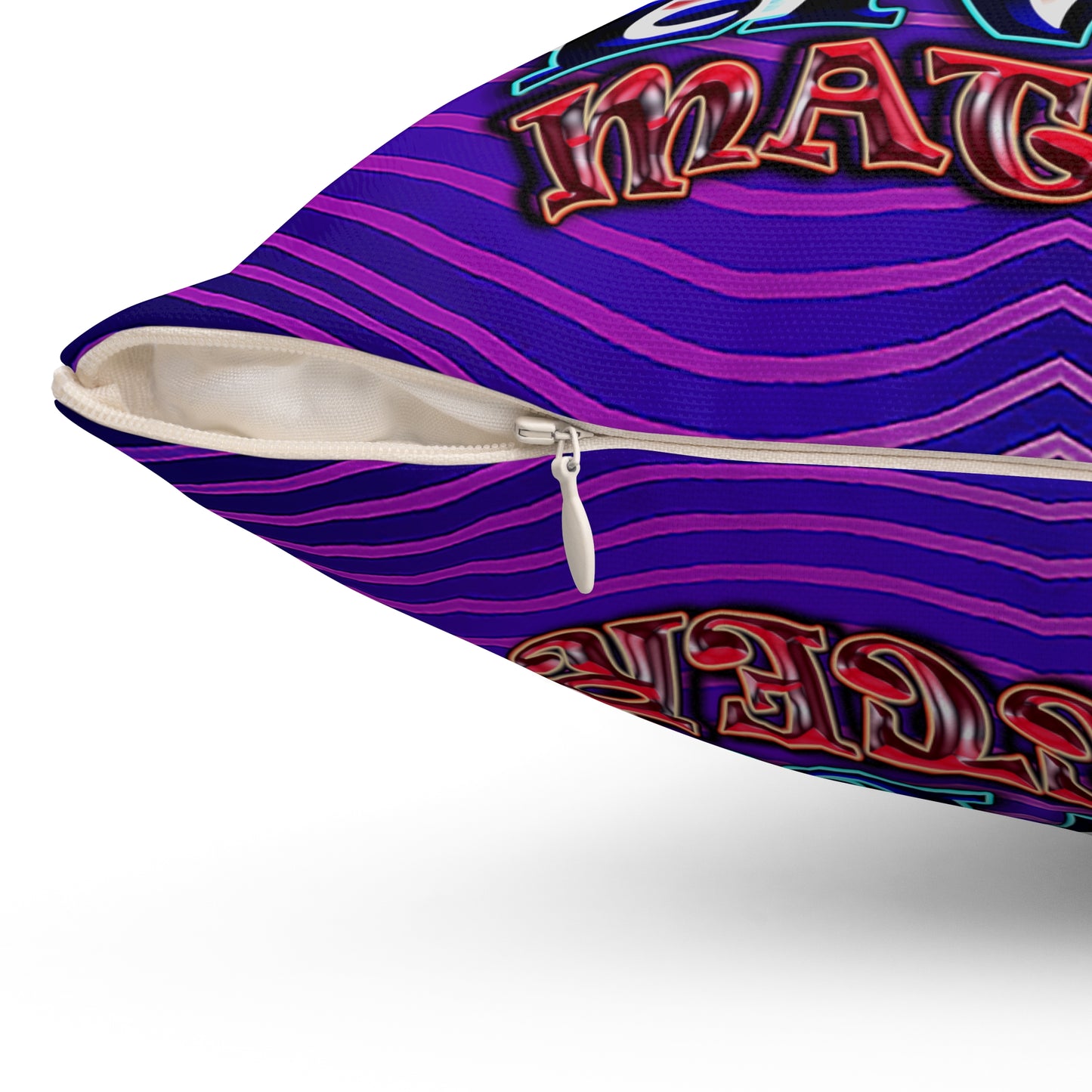rw&b lives matter - Spun Polyester Square Pillow - (purple wave)