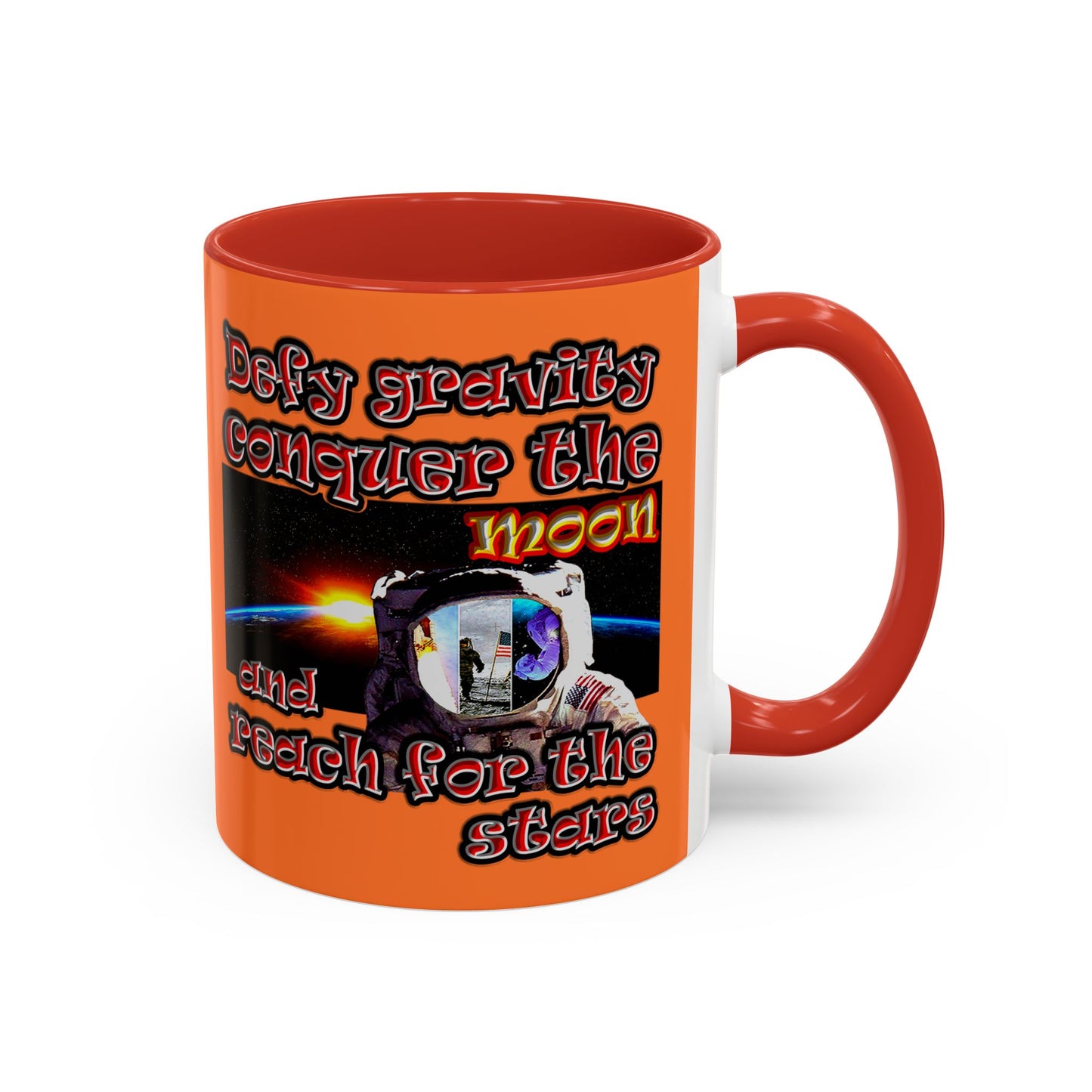 defy conquer reach - Accent Mug (crusta)