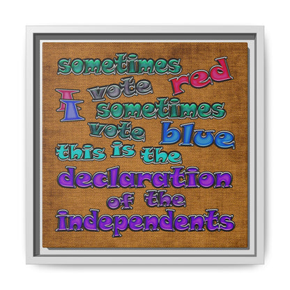 declaration of the independents - framed canvas art (brown papyrus)