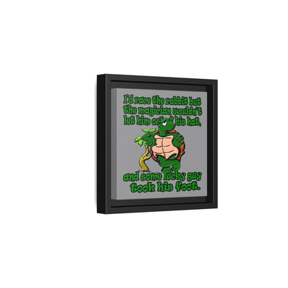 turtle race - framed canvas art (grey)