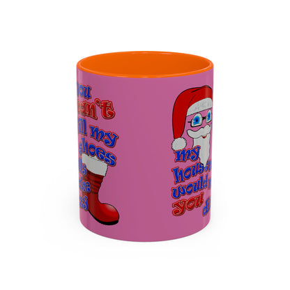 santa's shoes - Accent Mug (light pink)