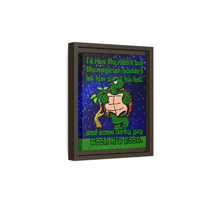 turtle race - framed canvas art ('snoops' background)