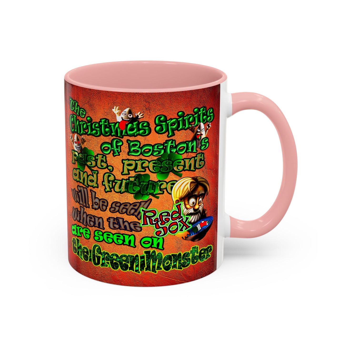 christmas spirits of boston - Accent Mug (burnt orange)