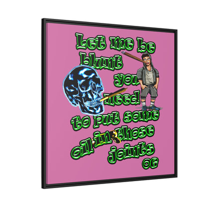 og - framed canvas art (light pink)