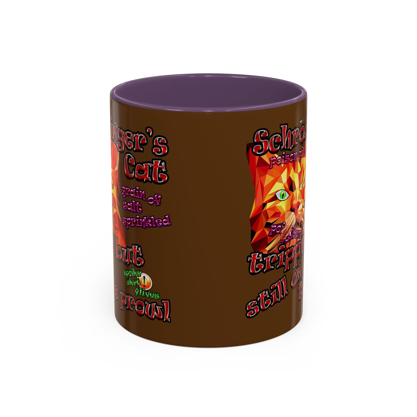 schrodinger's cat - Accent Mug (brown)