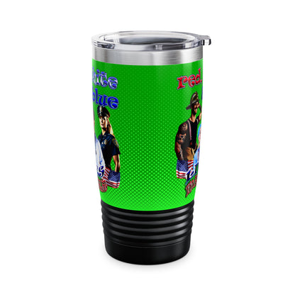 rw&b lives matter - Ringneck Tumbler, 20oz (logo green)