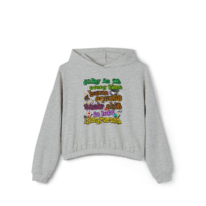 the bum's shit - Women's Cinched Bottom Hoodie
