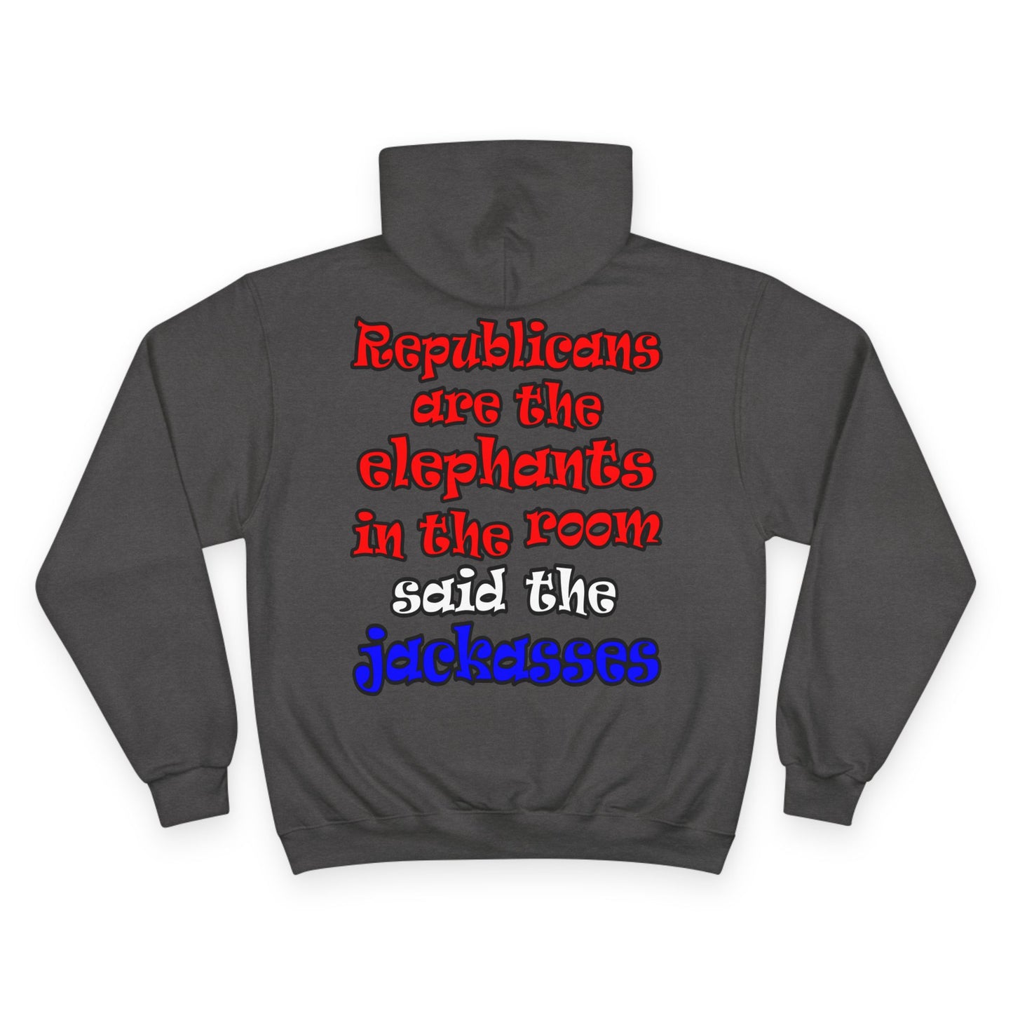 donkeys and elephants - Champion Hoodie