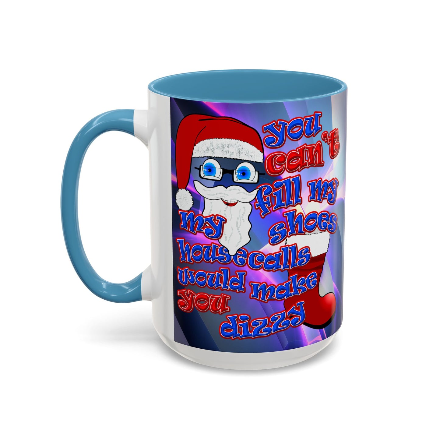 santa's shoes - Accent Mug (grey-pink wave)
