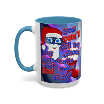 santa's shoes - Accent Mug (grey-pink wave)