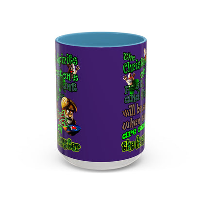 christmas spirits of boston - Accent Mug (purple)