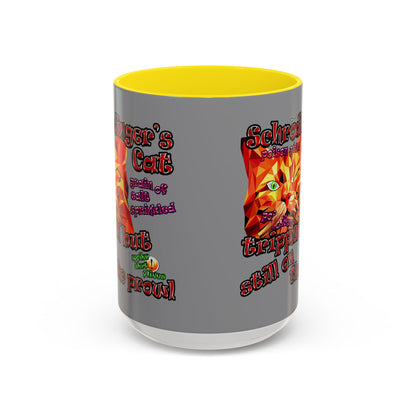 schrodinger's cat - Accent Mug (grey)