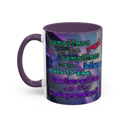 declaration of the independents - Accent Mug (grey-pink wave)
