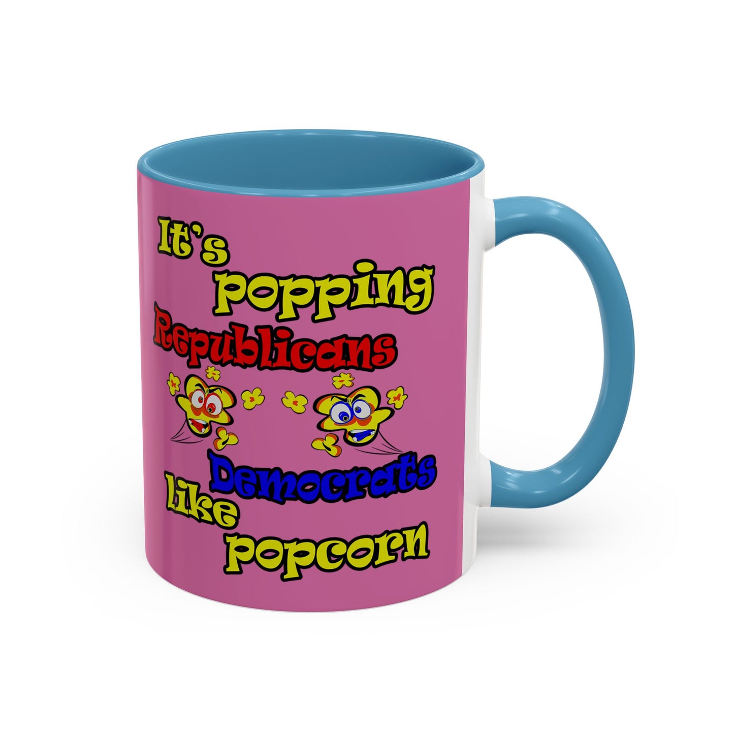 popping like popcorn - Accent Mug (light pink)