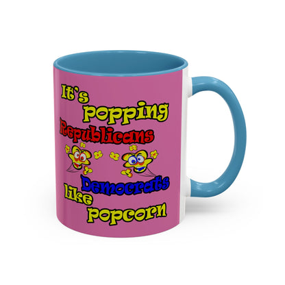 popping like popcorn - Accent Mug (light pink)