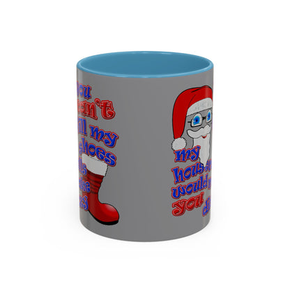 santa's shoes - Accent Mug (grey)