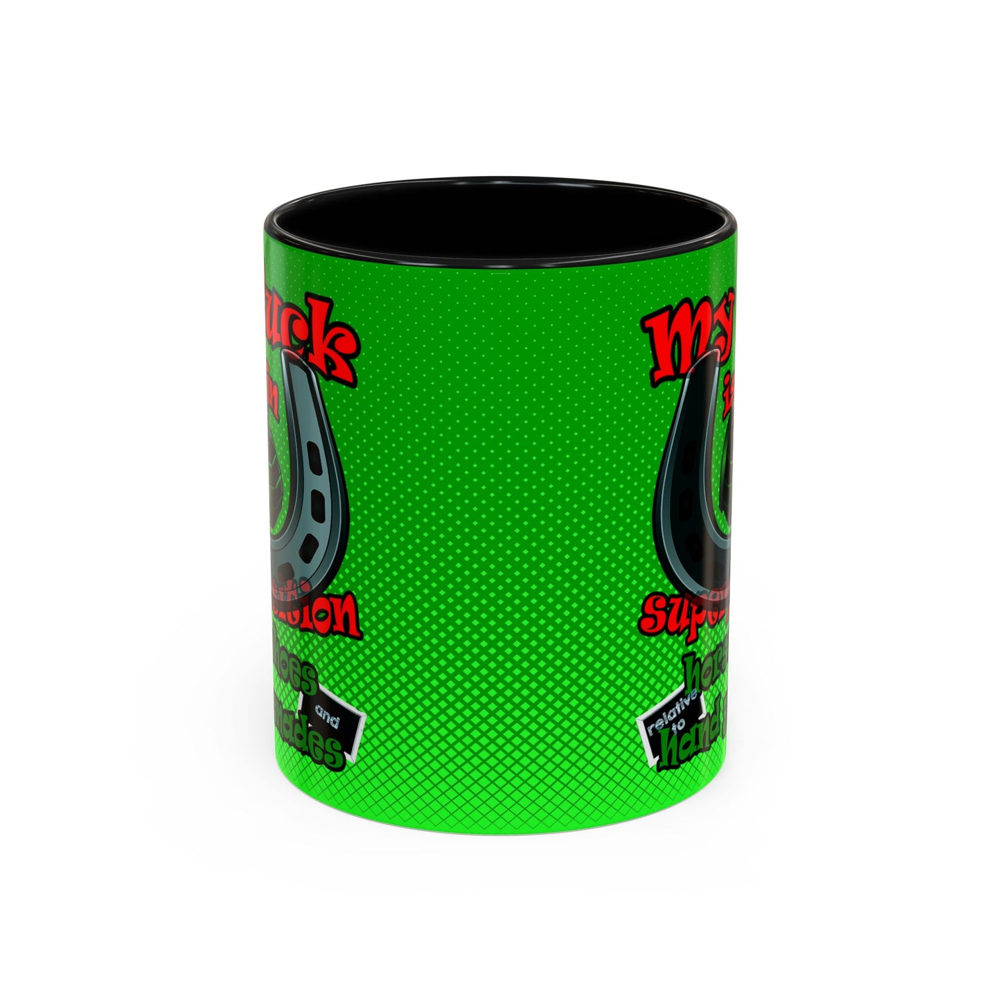 my luck - Accent Mug (logo green)