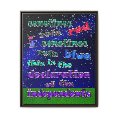 declaration of the independents - framed canvas art ('snoops' background)