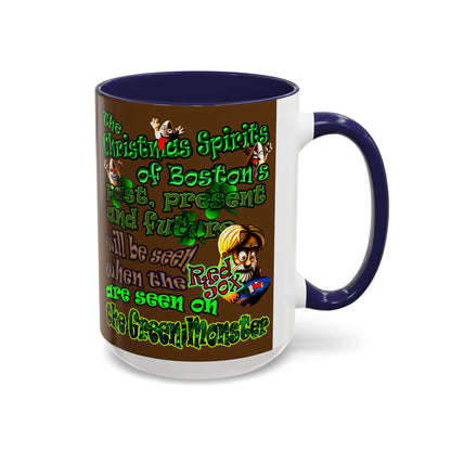 christmas spirits of boston - Accent Mug (brown)