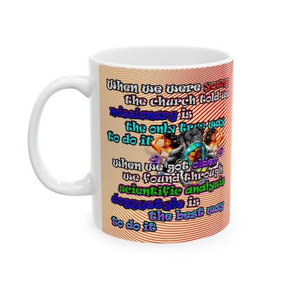 doggystyle - White Mug (yellow-orange wave)