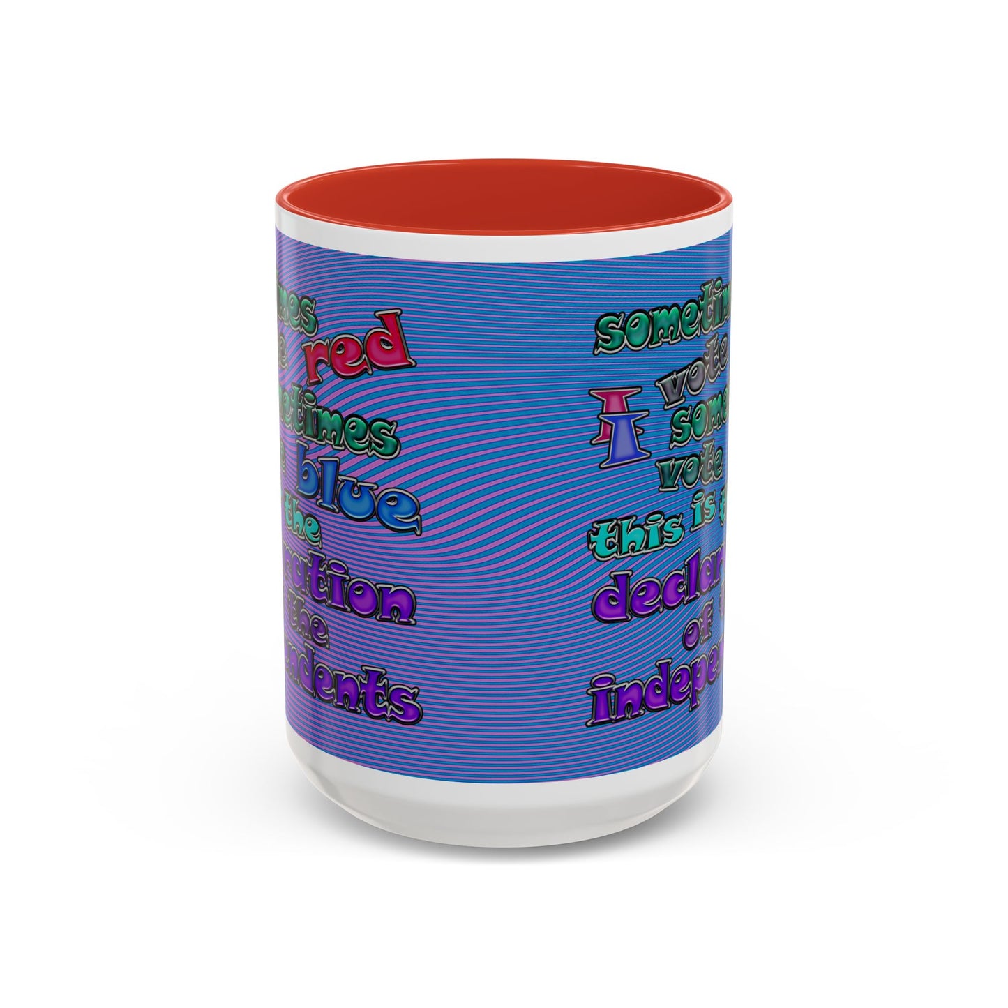 declaration of the independents - Accent Mug (light blue-purple wave)