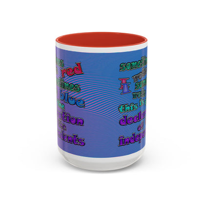 declaration of the independents - Accent Mug (light blue-purple wave)