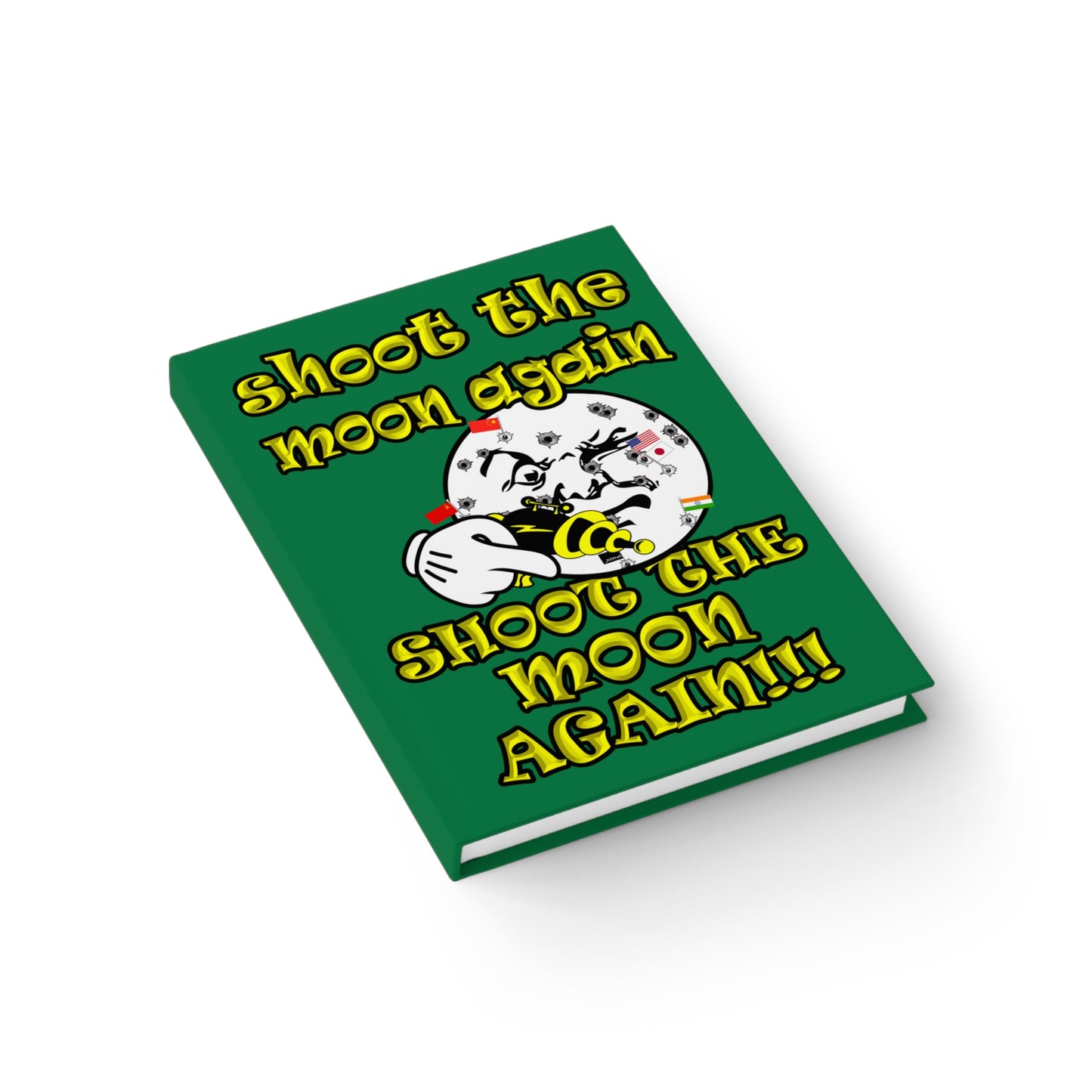 shoot the moon again - journal-blank (dark green)