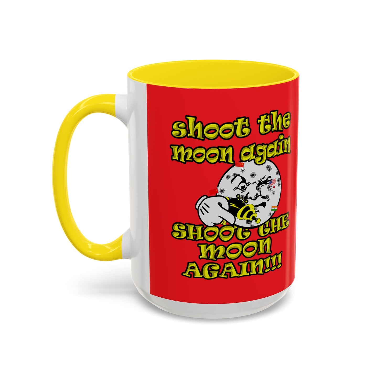 shoot the moon again - Accent Mug (red)