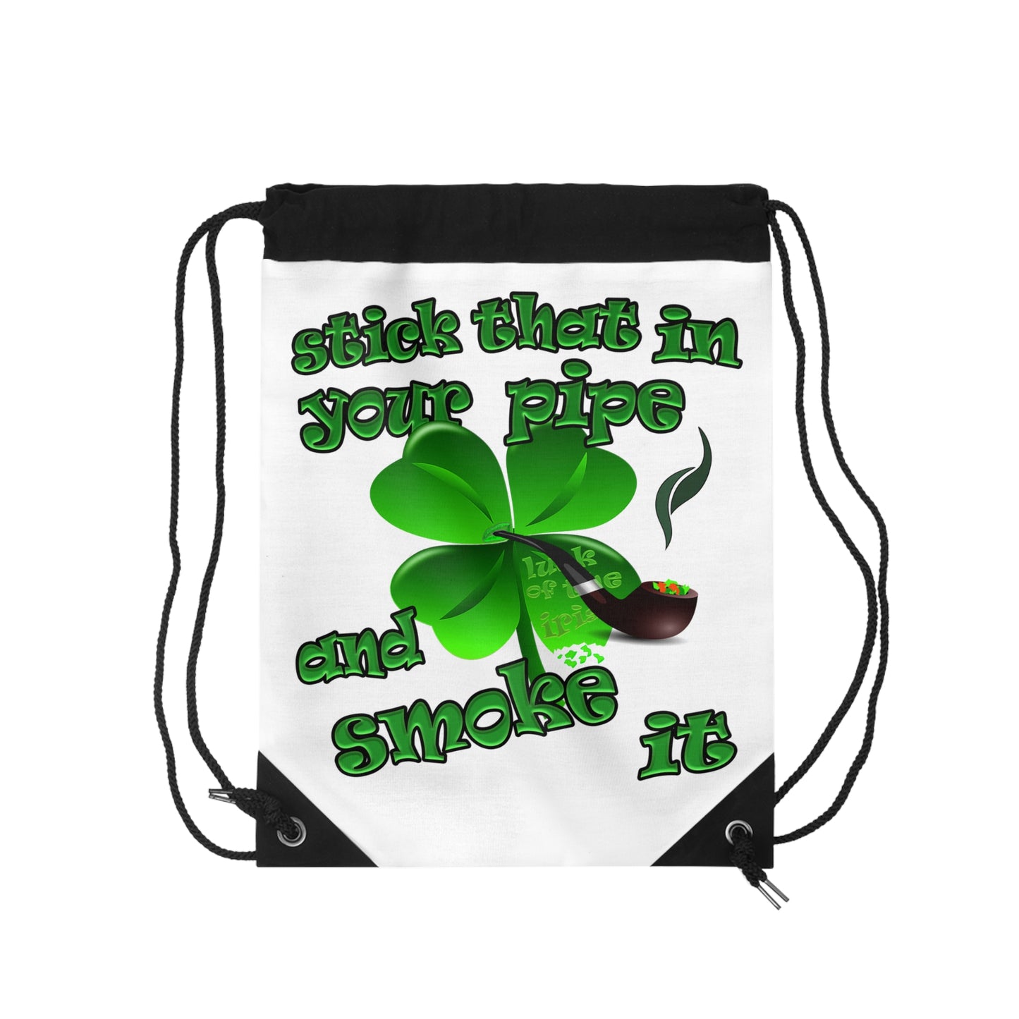 celtics logo - Drawstring Bag (white)