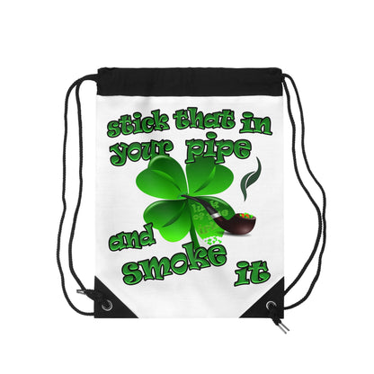celtics logo - Drawstring Bag (white)