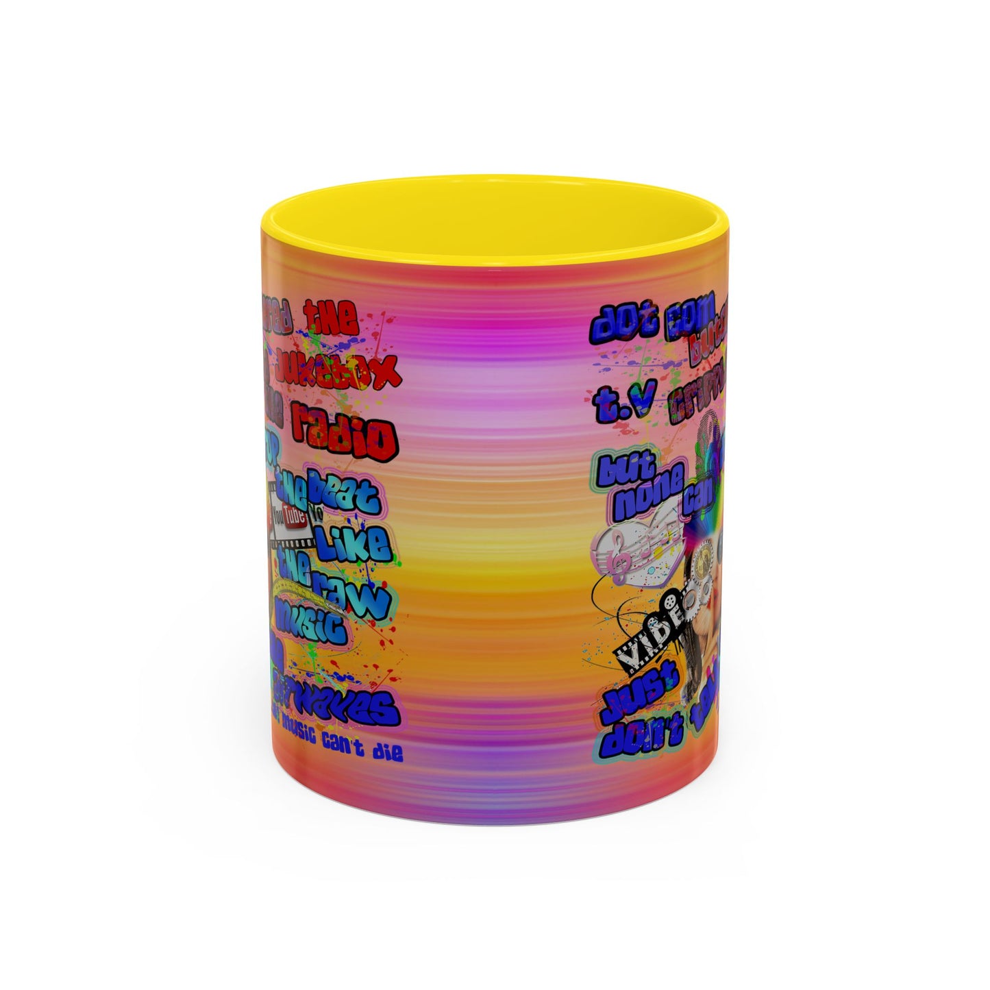 drop the beat - Accent Mug (color blur)