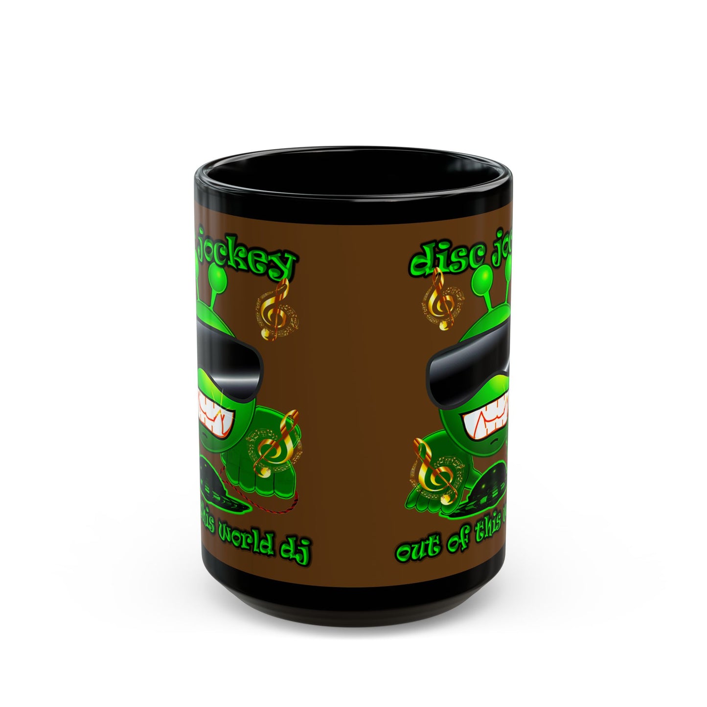 disc jockey - Black Mug (brown)