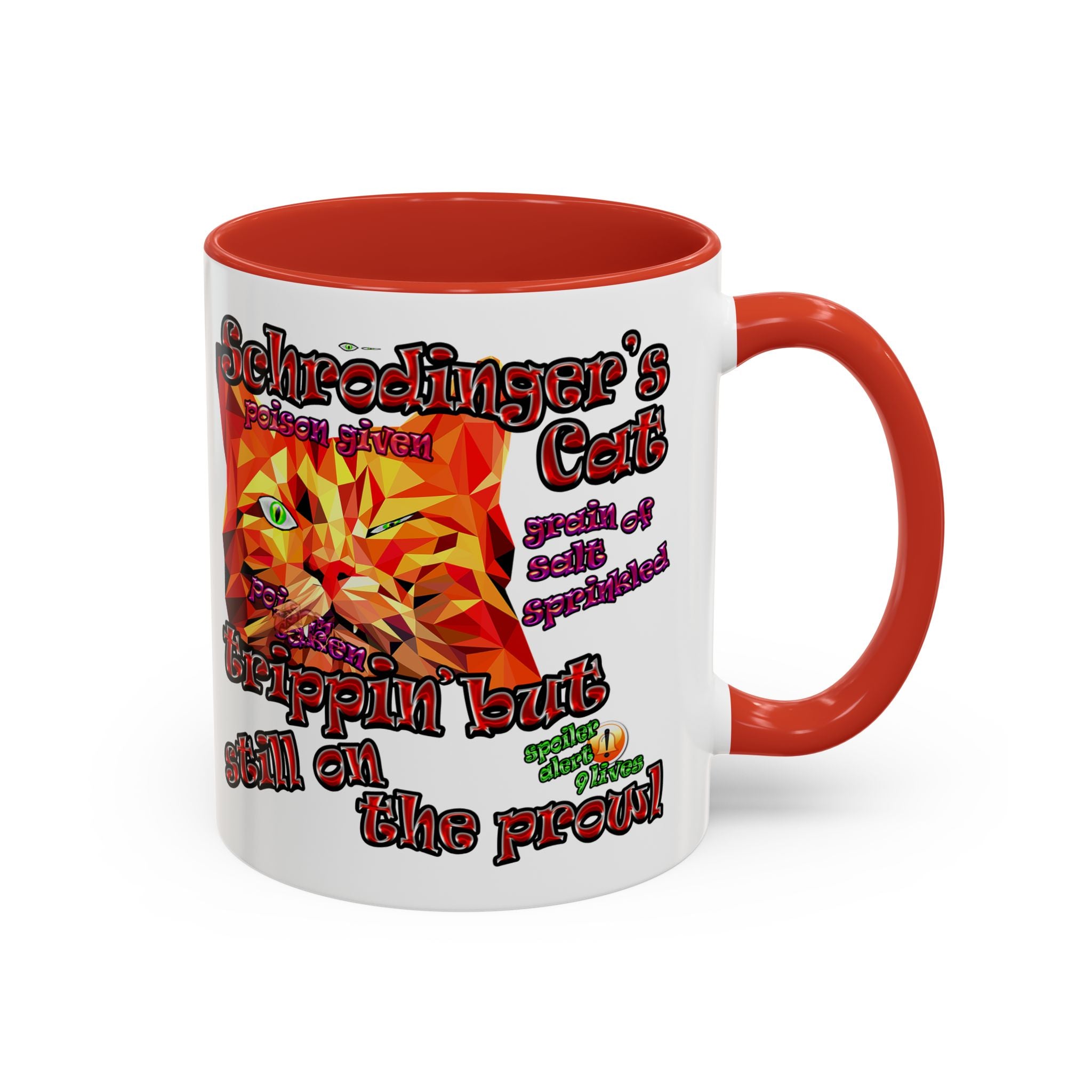 schrodinger's cat - Accent Mug (white)
