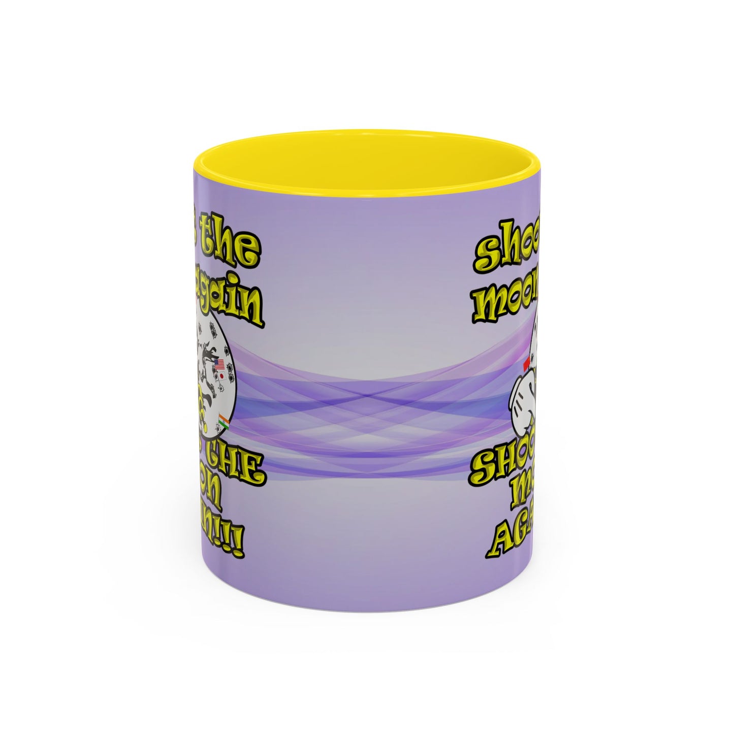 shoot the moon again - Accent Mug (light blue-pink wave)