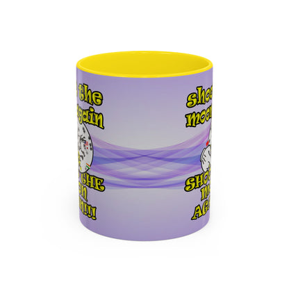 shoot the moon again - Accent Mug (light blue-pink wave)