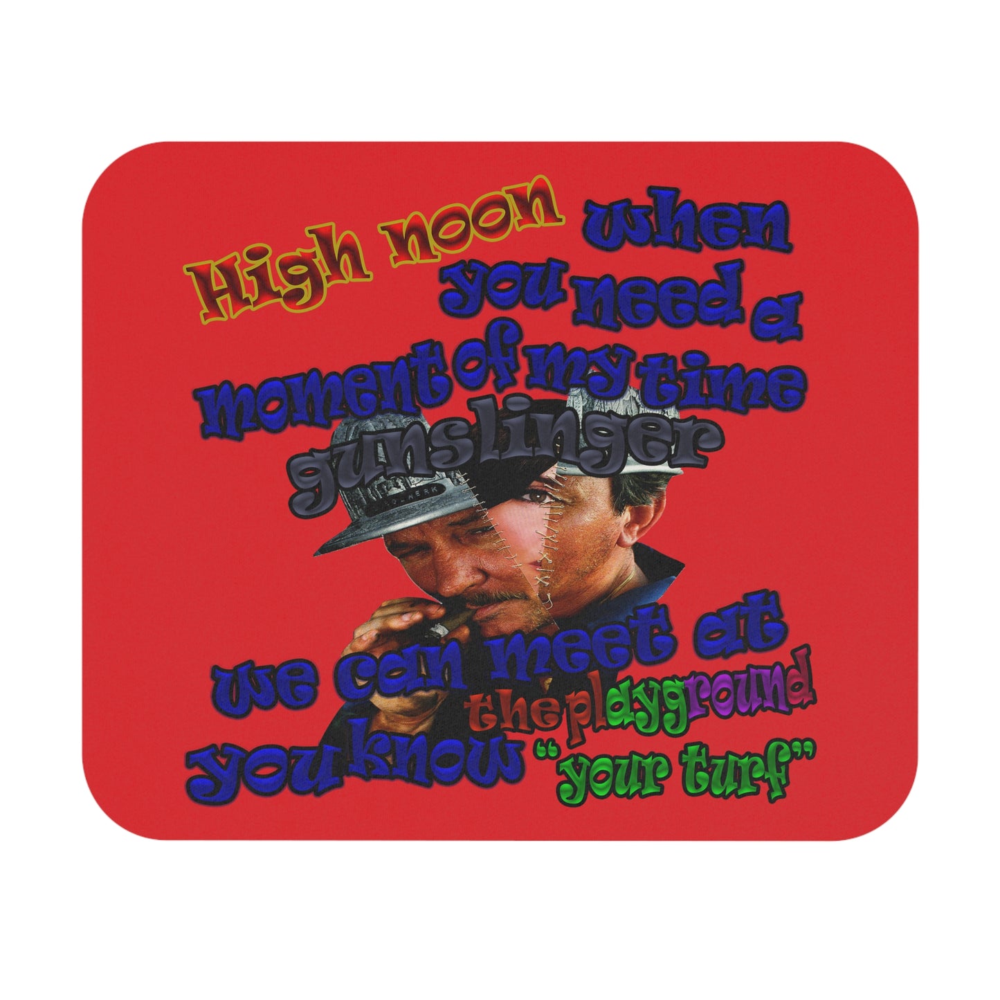 high noon - Mouse Pad (Rectangle) (red)