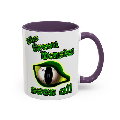 green monster - Accent Mug (white)