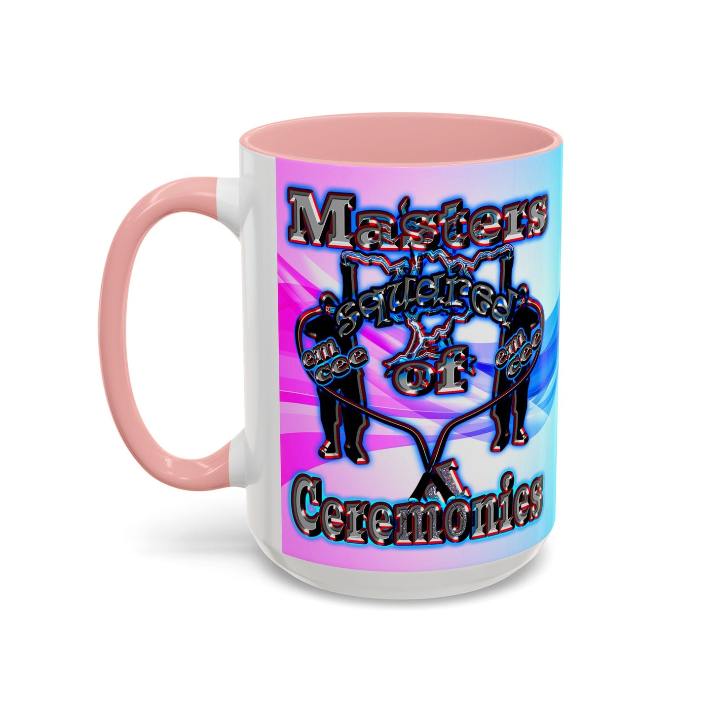em cee squared - Accent Mug (light blue-pink wave)