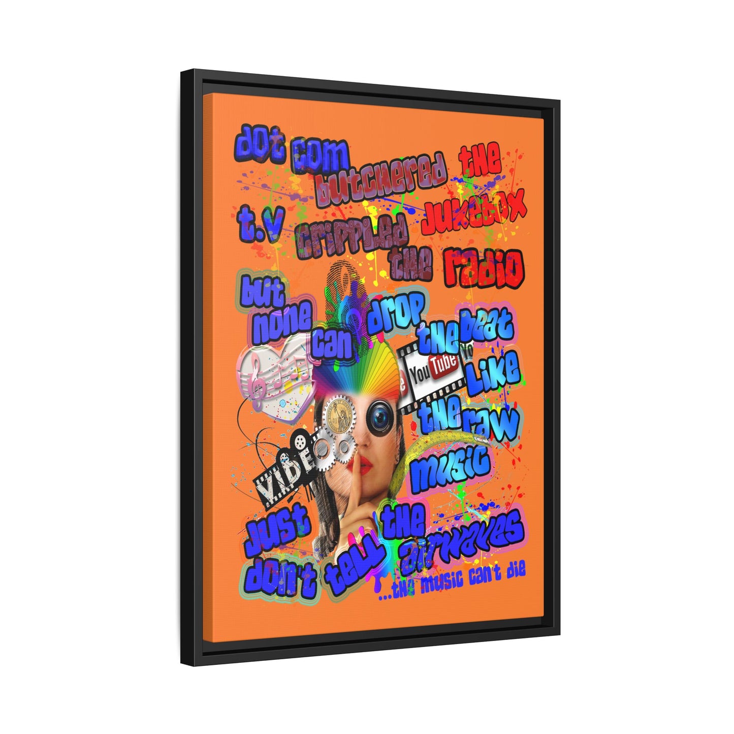 drop the beat - framed canvas art (crusta)