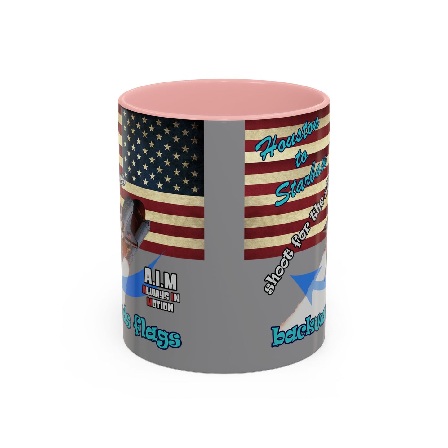 shoot for the stars - Accent Mug (grey)