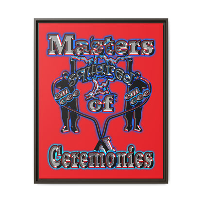 em cee squared - framed canvas art (red)