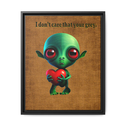 I don't care that your grey - framed canvas art (brown papyrus)