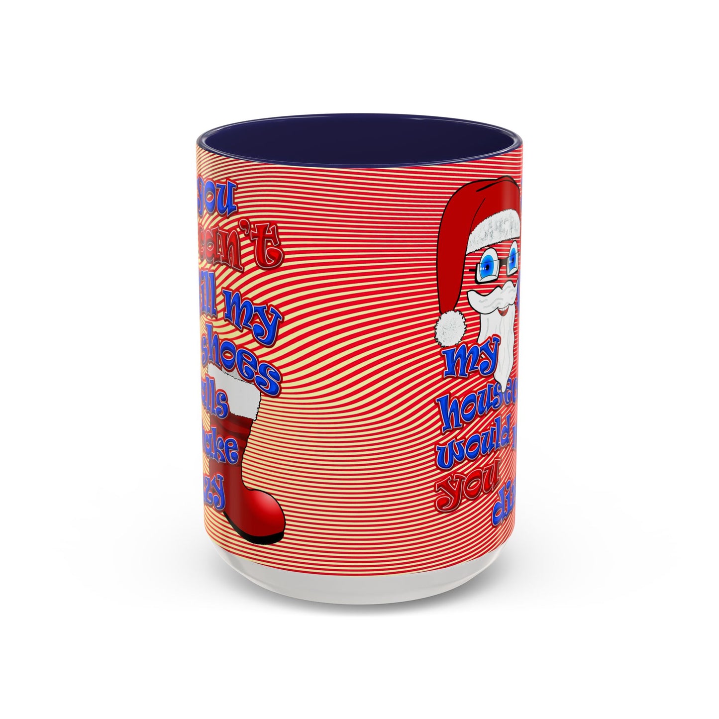 santa's shoes - Accent Mug (yellow-orange wave)