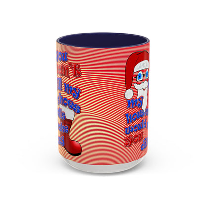 santa's shoes - Accent Mug (yellow-orange wave)