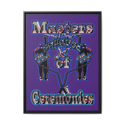 em cee squared - framed canvas art (purple)