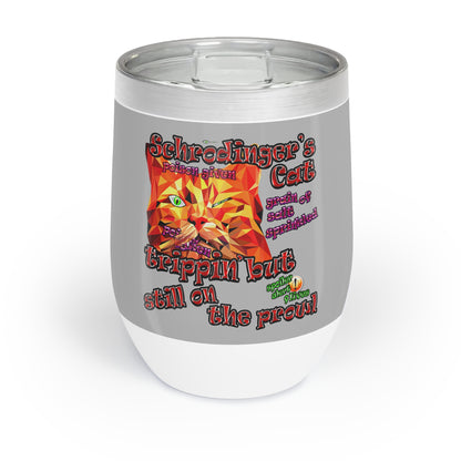 schrodinger's cat - Chill Wine Tumbler (light grey)