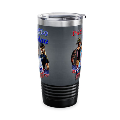 rw&b lives matter - Ringneck Tumbler, 20oz (grey-light grey)