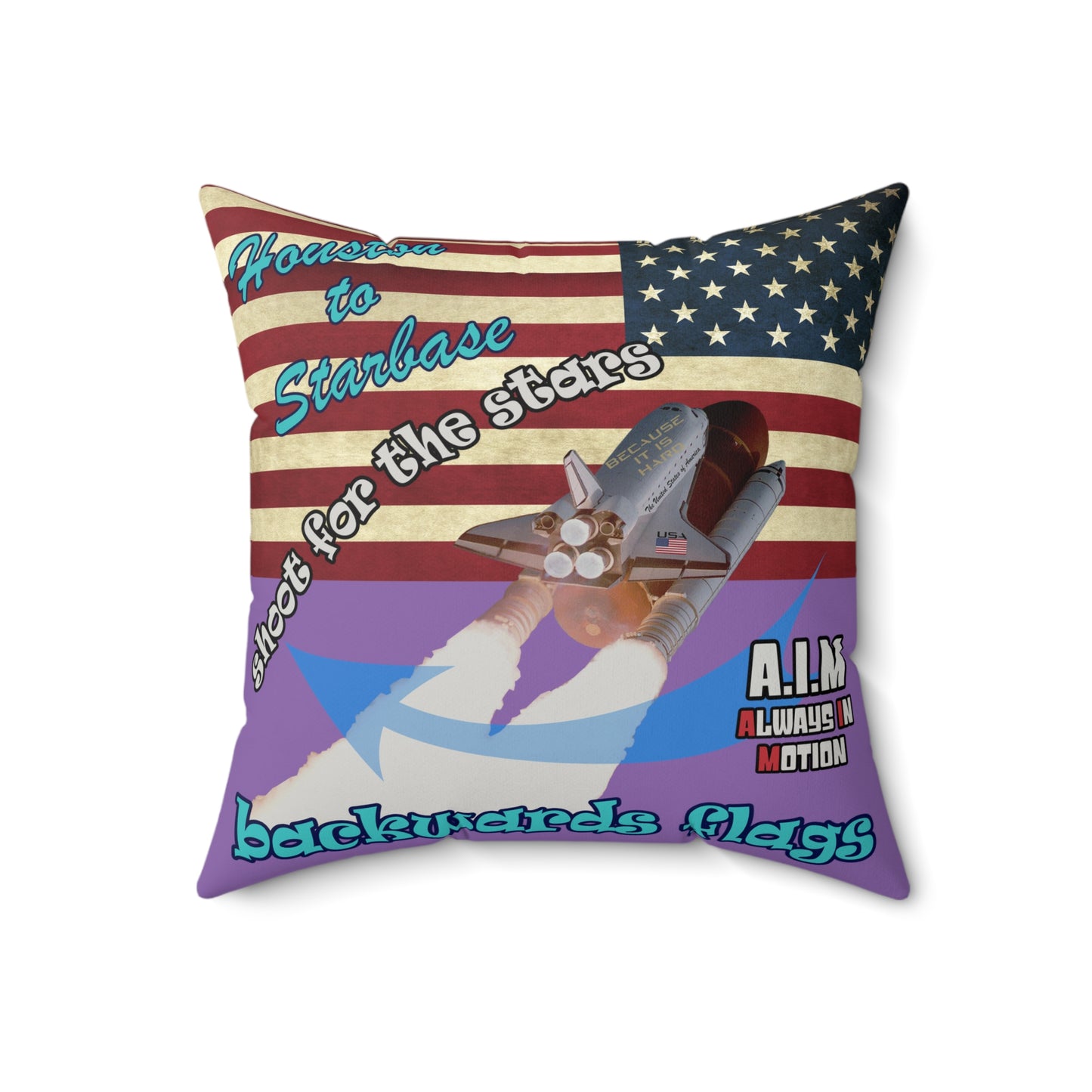 shoot for the stars - Faux Suede Square Pillow - (light purple)