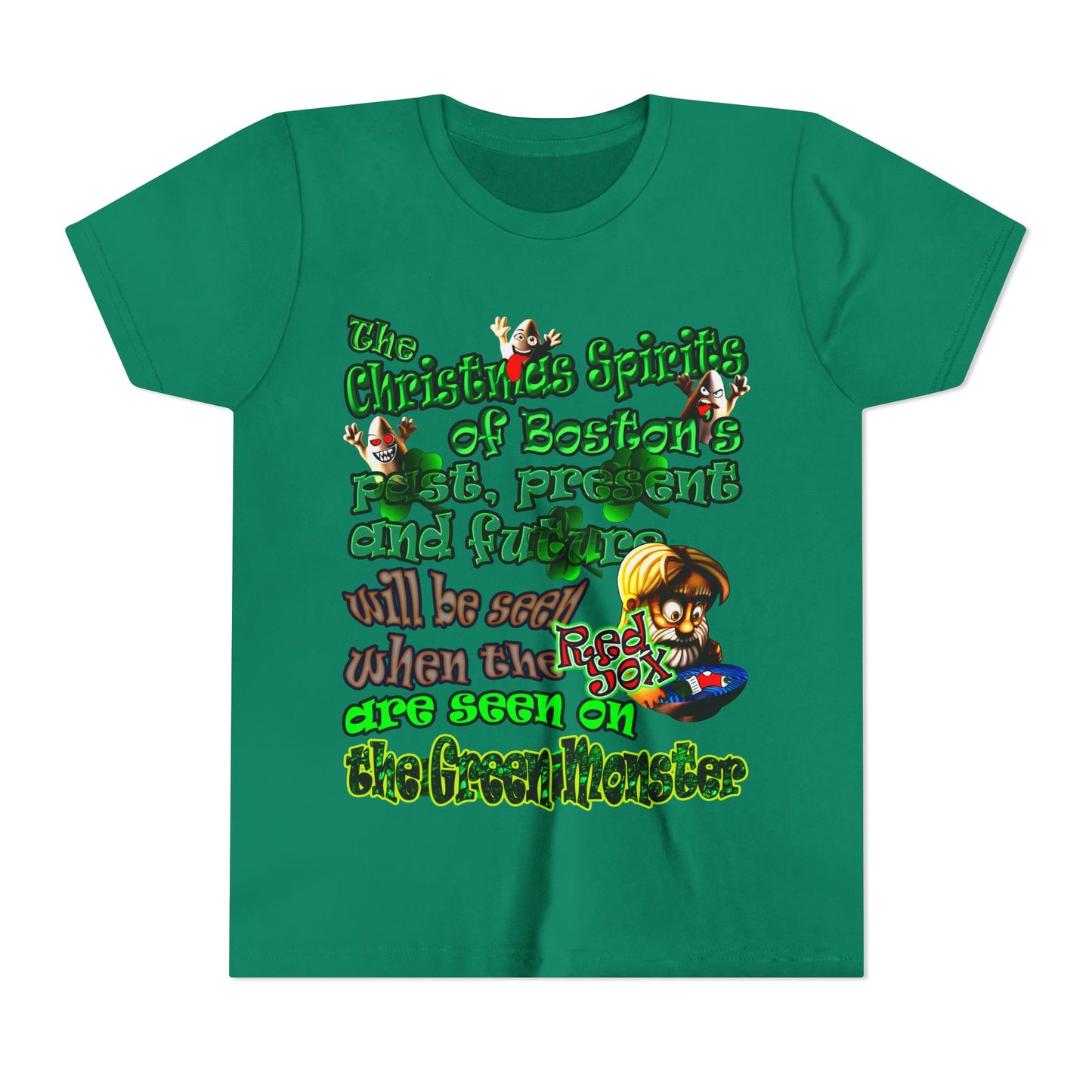 christmas spirits of boston - Youth Short Sleeve Tee